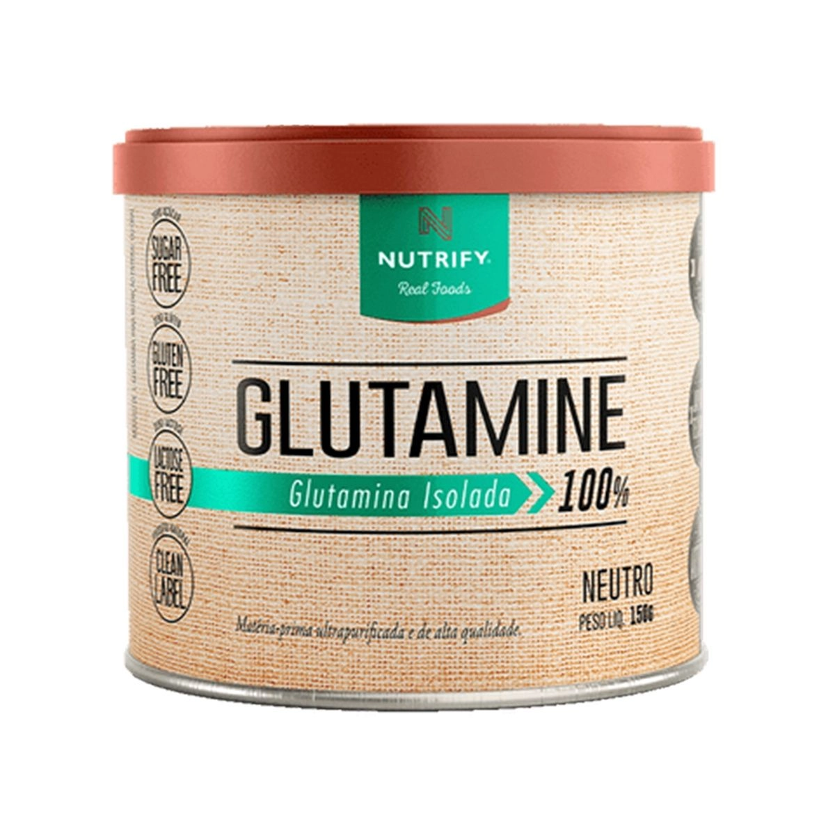 Glutamine 100% Glutamina Isolada Com 150g Nutrify
