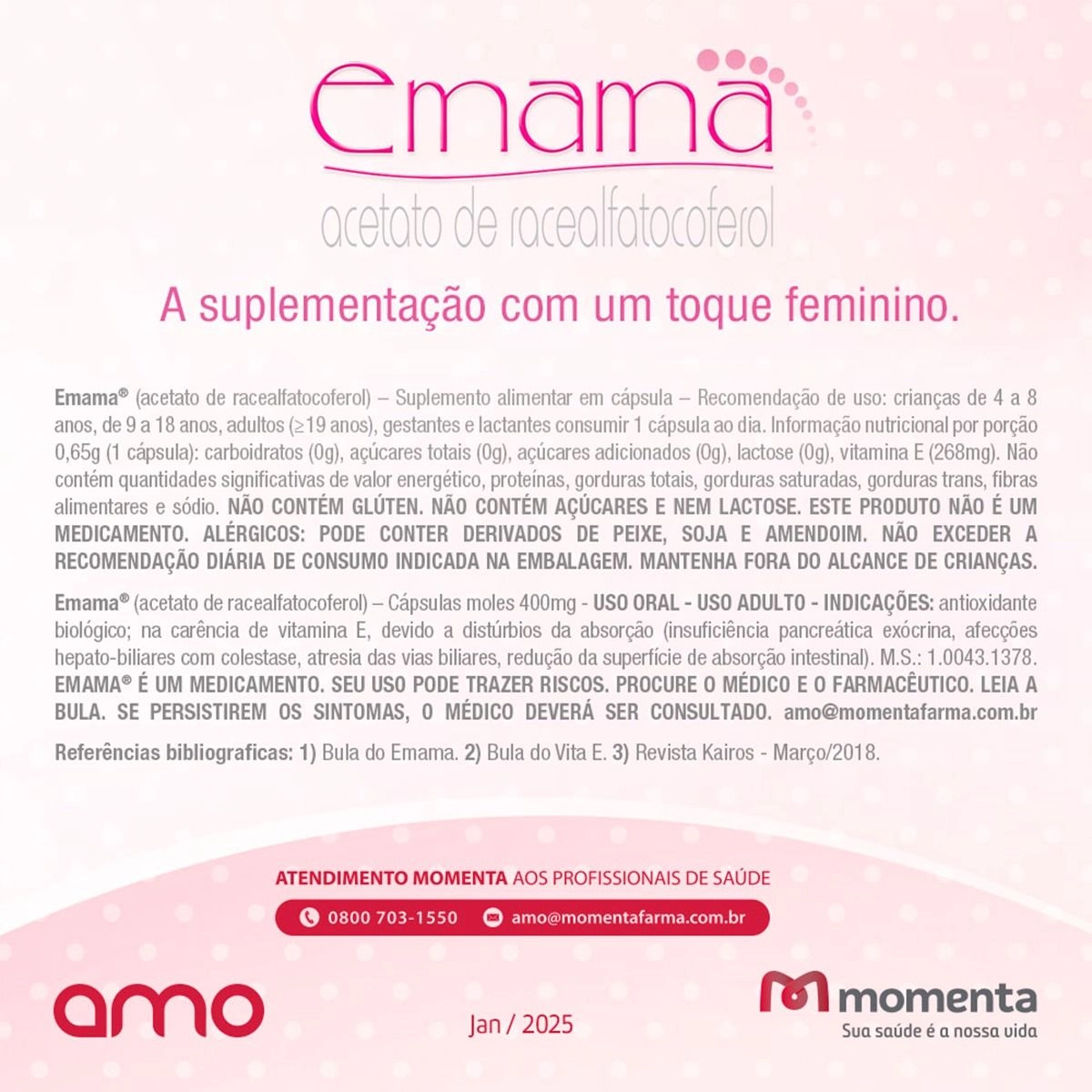 Emama 400mg Com 30 Cápsulas