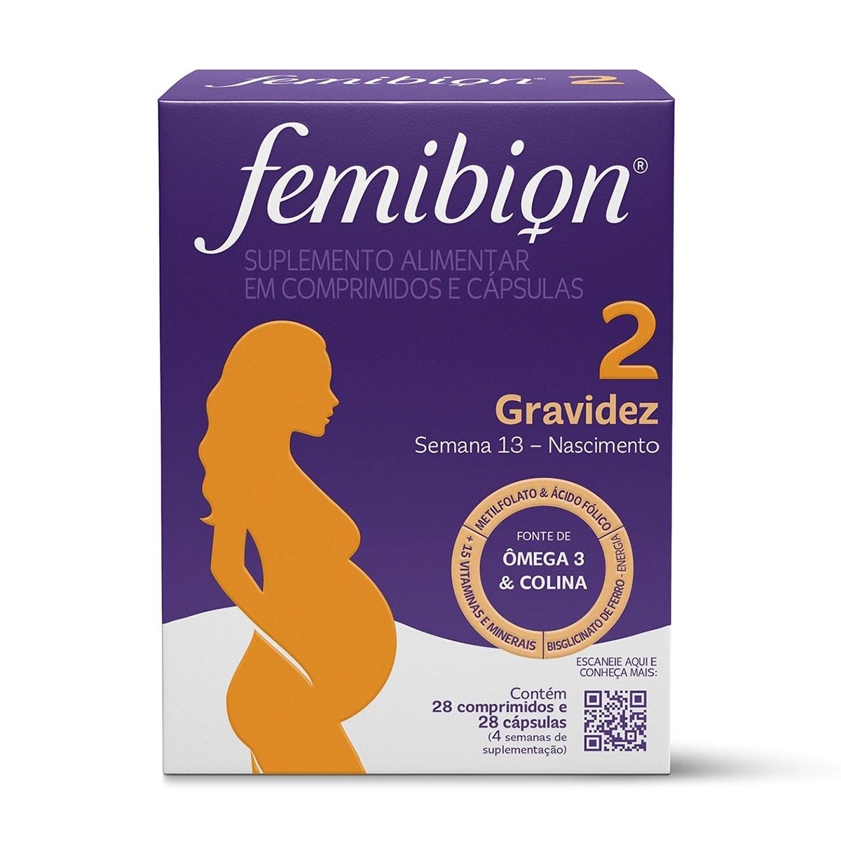 Multivitamínico Femibion 2 Para Gravidez Com 28 Comprimidos e 28 Cápsulas