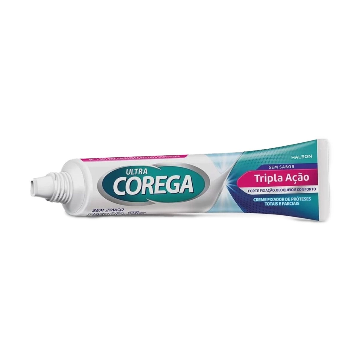 Creme Fixador De Dentadura Ultra Corega Tripla Ação Sem Sabor Com 70g
