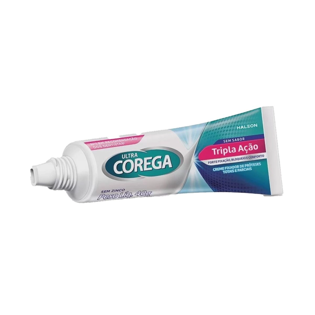 Creme Fixador De Dentadura Ultra Corega Tripla Ação Sem Sabor Com 40g