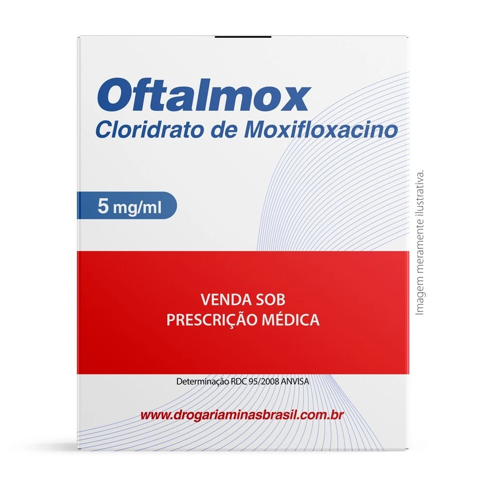 Oftalmox Cloridrato de Moxifloxacino 5mg/ml Solução Oftálmica Estéril 5ml Gbio