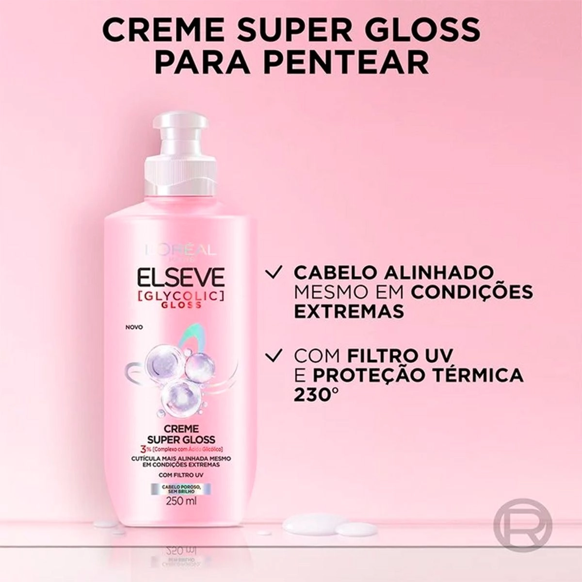 Creme Para Pentear Glycolic Gloss 250ml Elseve