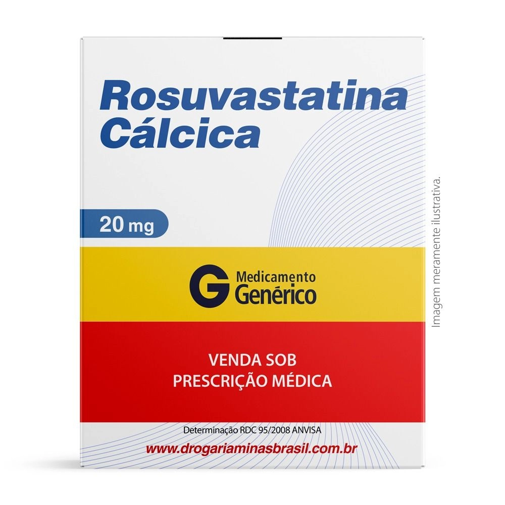 Rosuvastatina Cálcica 20mg Com 30 Comprimidos Genérico Eurofarma