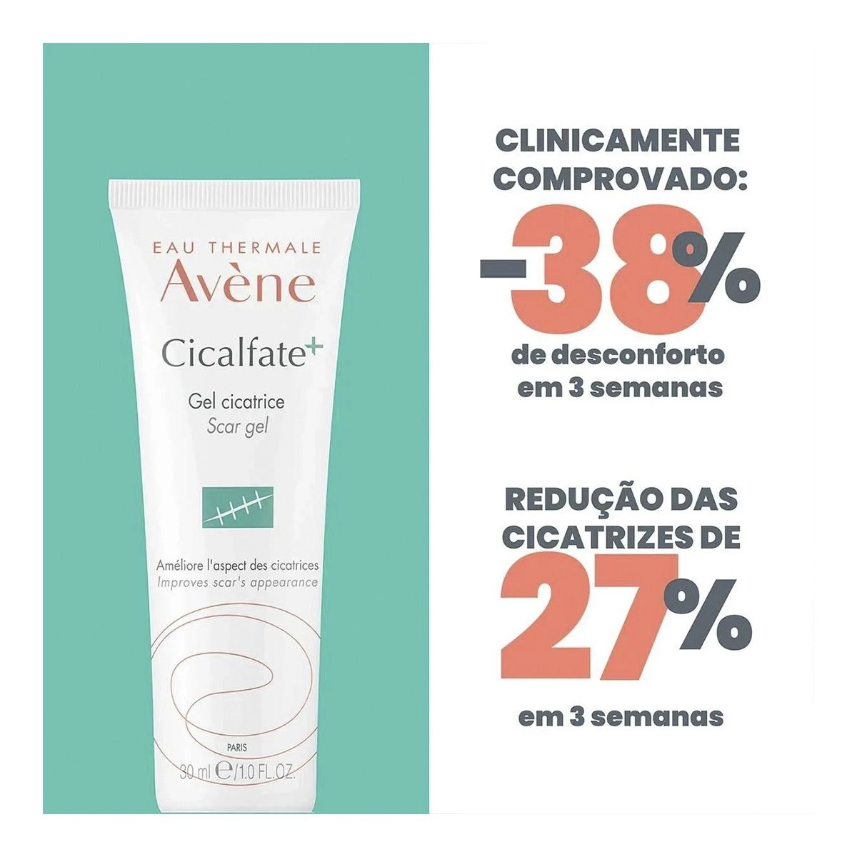 Gel Para Cicatriz Avène Cicalfate Mais Scar Gel Com 30Ml