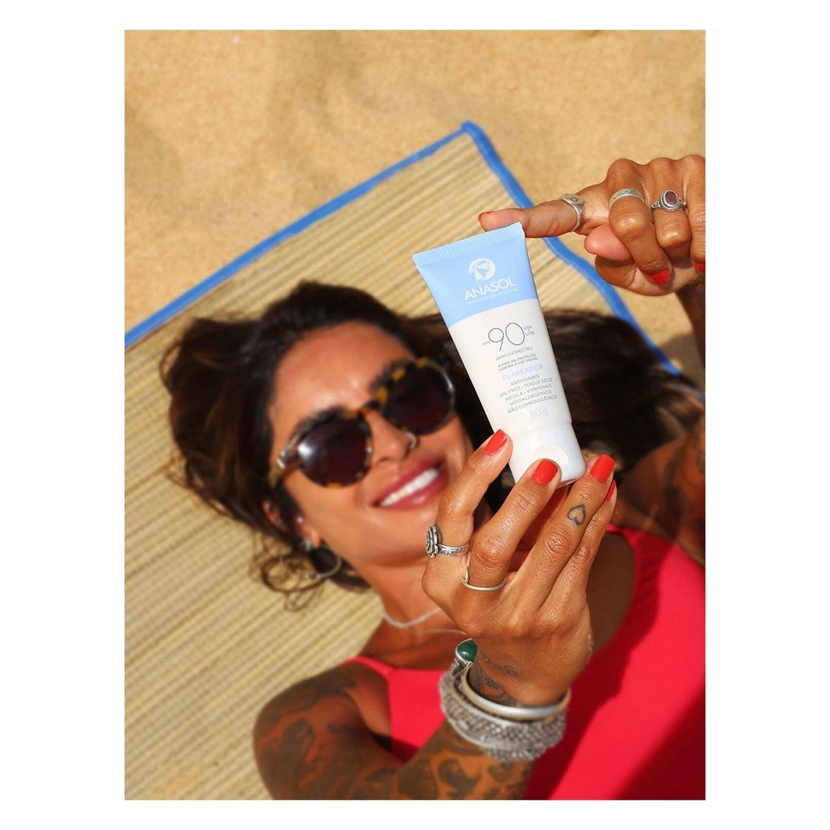 Protetor Solar Facial Clareador FPS90 Com 60g Anasol