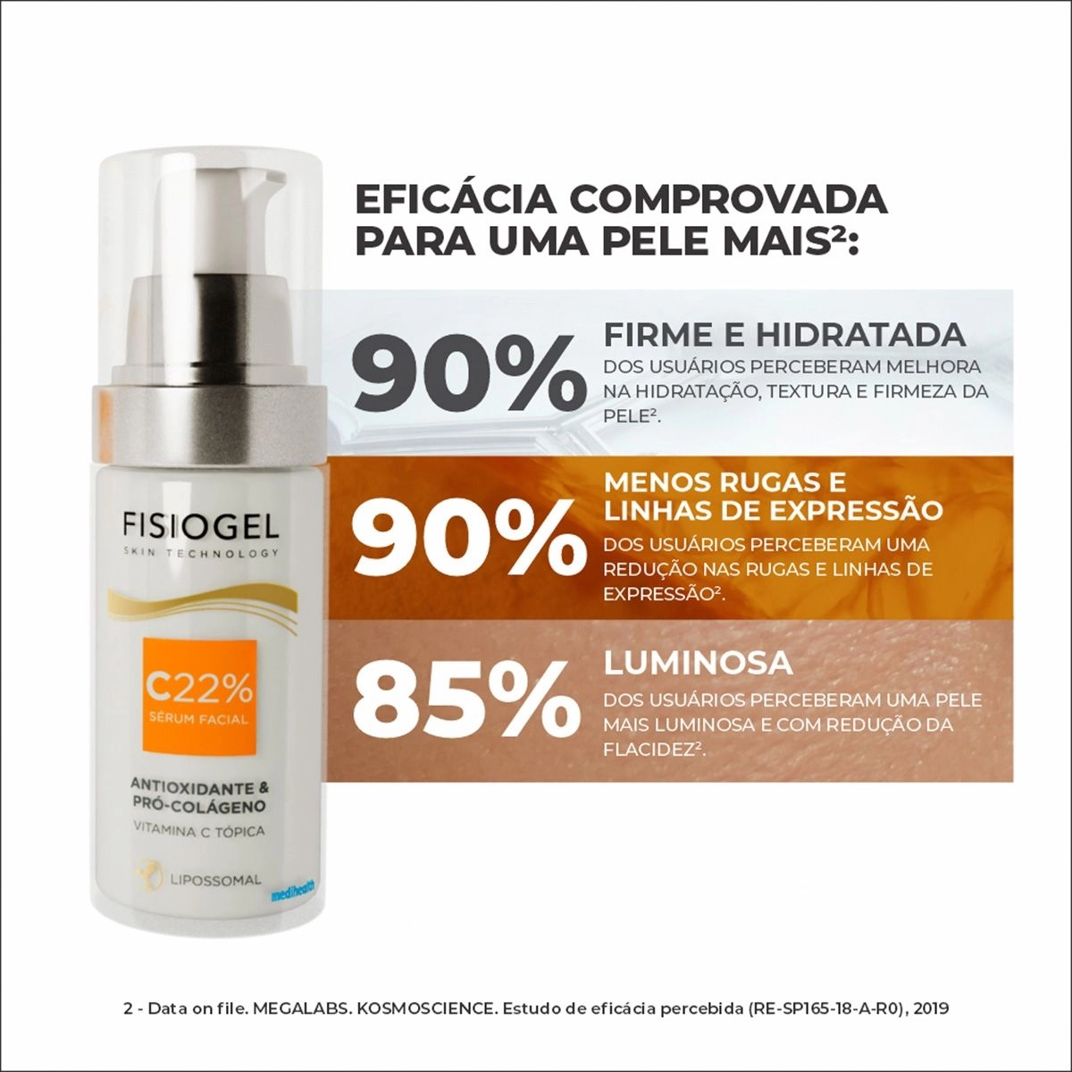 Sérum Facial Anti-idade Fisiogel Vitamina C Antioxidante e Pró-Colágeno Com 30ml