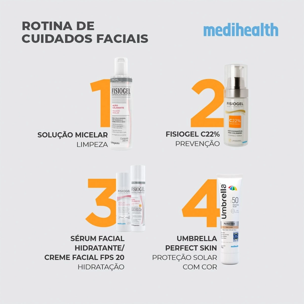Sérum Facial Anti-idade Fisiogel Vitamina C Antioxidante e Pró-Colágeno Com 30ml