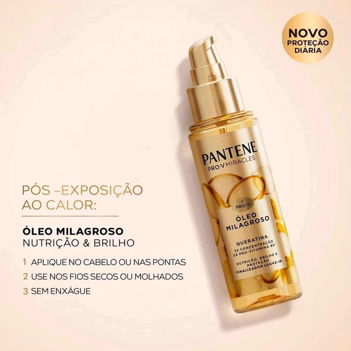 Óleo Capilar Pantene Milagroso Queratina 95ml