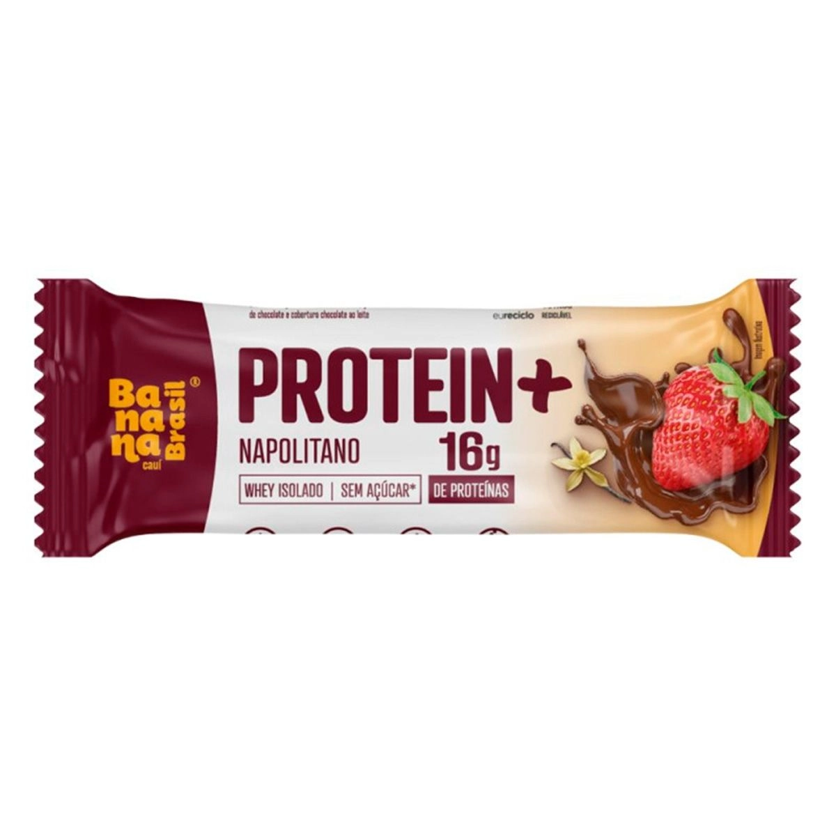 Barra De Proteína Banana Brasil Protein Mais Napolitano 50g