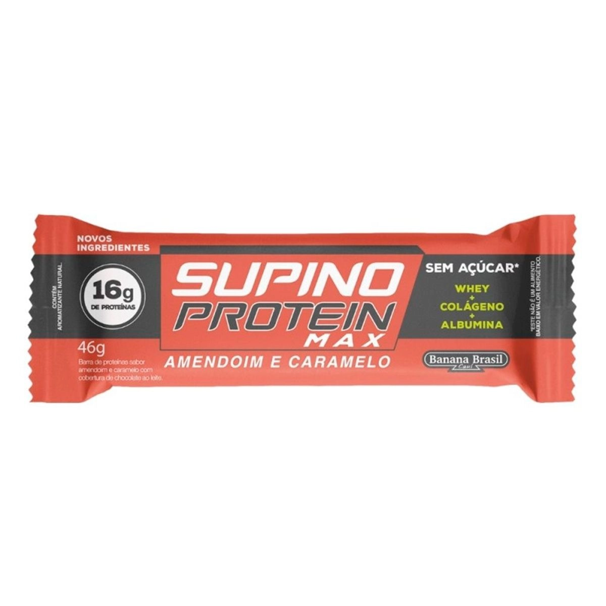 Barra de Proteína Supino Protein Max Amendoim Com Caramelo Sem Açúcar 46g