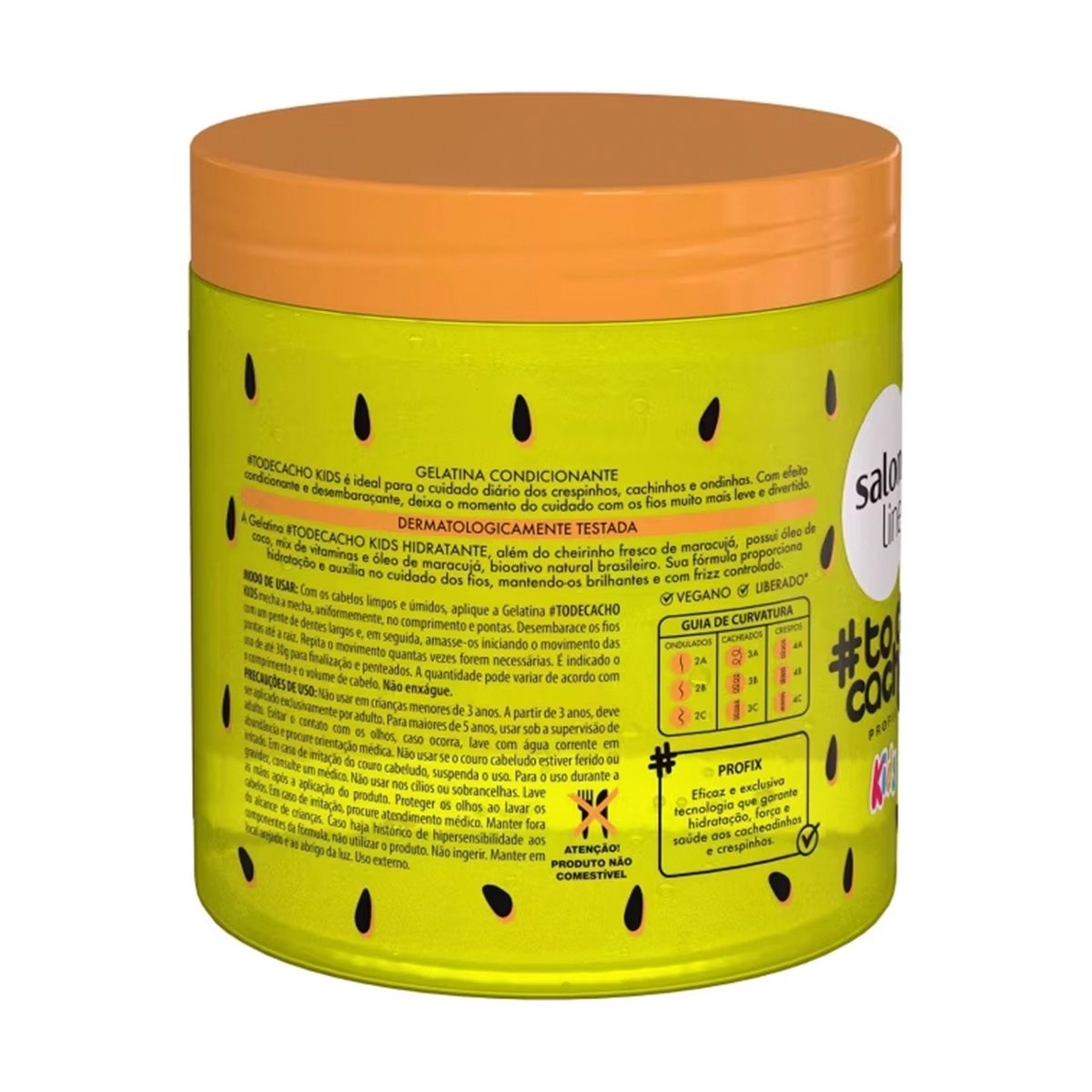 Gelatina Maracujá Hidratante #todecacho Kids Com 550g Salon Line