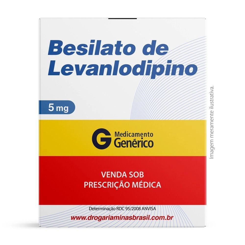 Besilato De Levanlodipino 5mg Com 30 Comprimidos Biolab