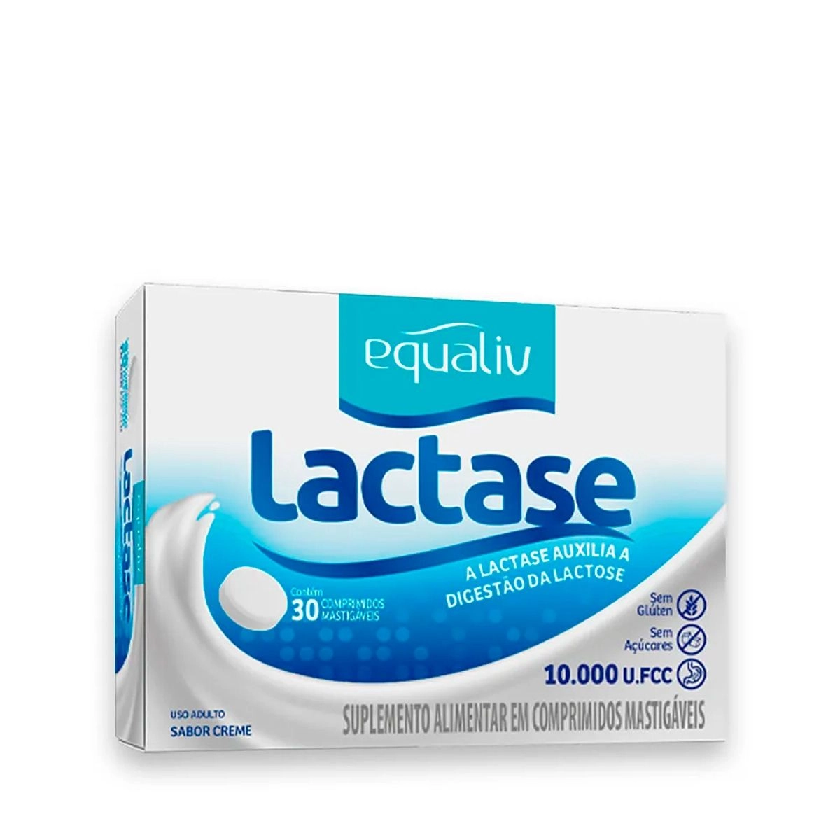 Suplemento Alimentar Lactase 10.000 FCC Equaliv com 30 Comprimidos