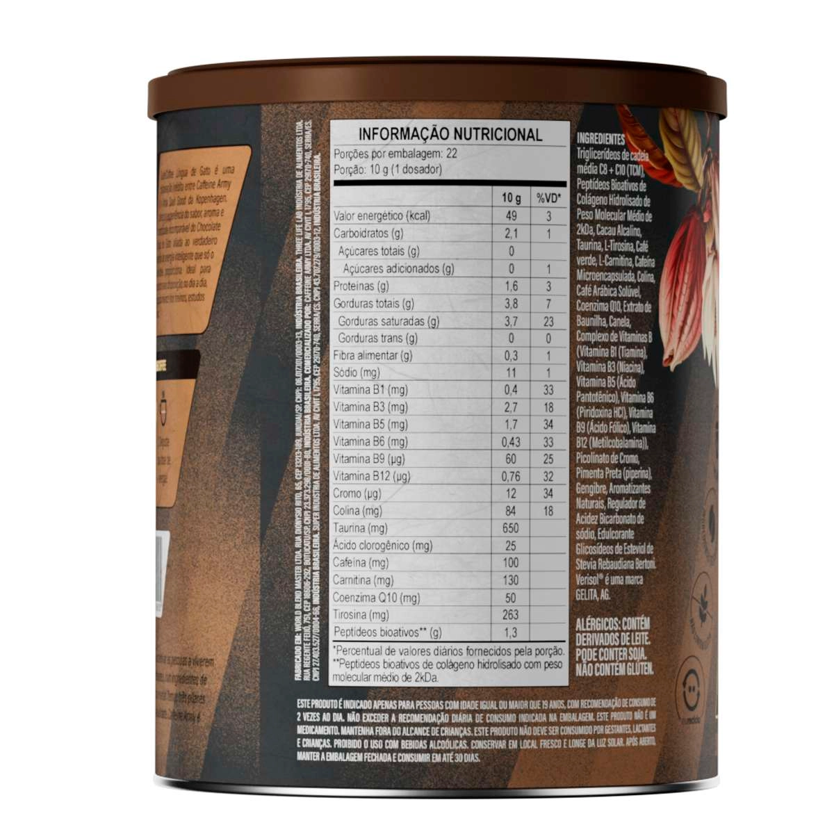 SuperCoffee 3.0 Lingua de Gato Kopenhagen 220g Caffeine Army