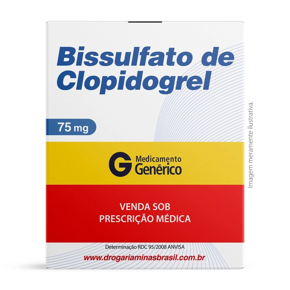 Bissulfato de Clopidogrel 75mg com 30 comprimidos Genérico Ranbaxy
