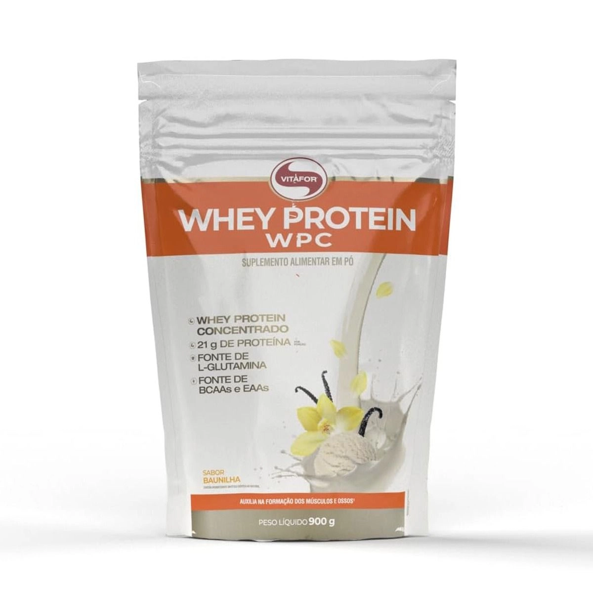 Whey Protein WPC Baunilha 900g Vitafor