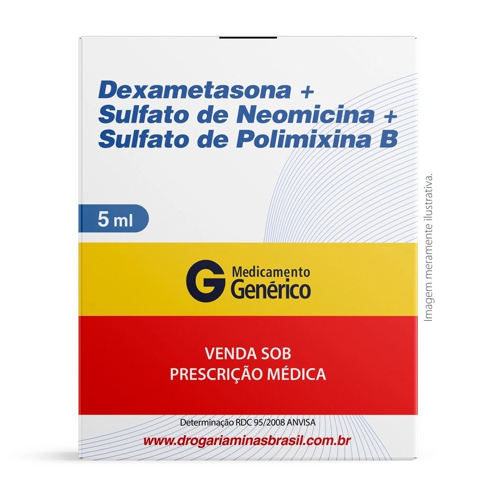 Dexametasona + Sulfato de Neomicina + Sulfato de Polimixina B 5ml Genérico Geolab