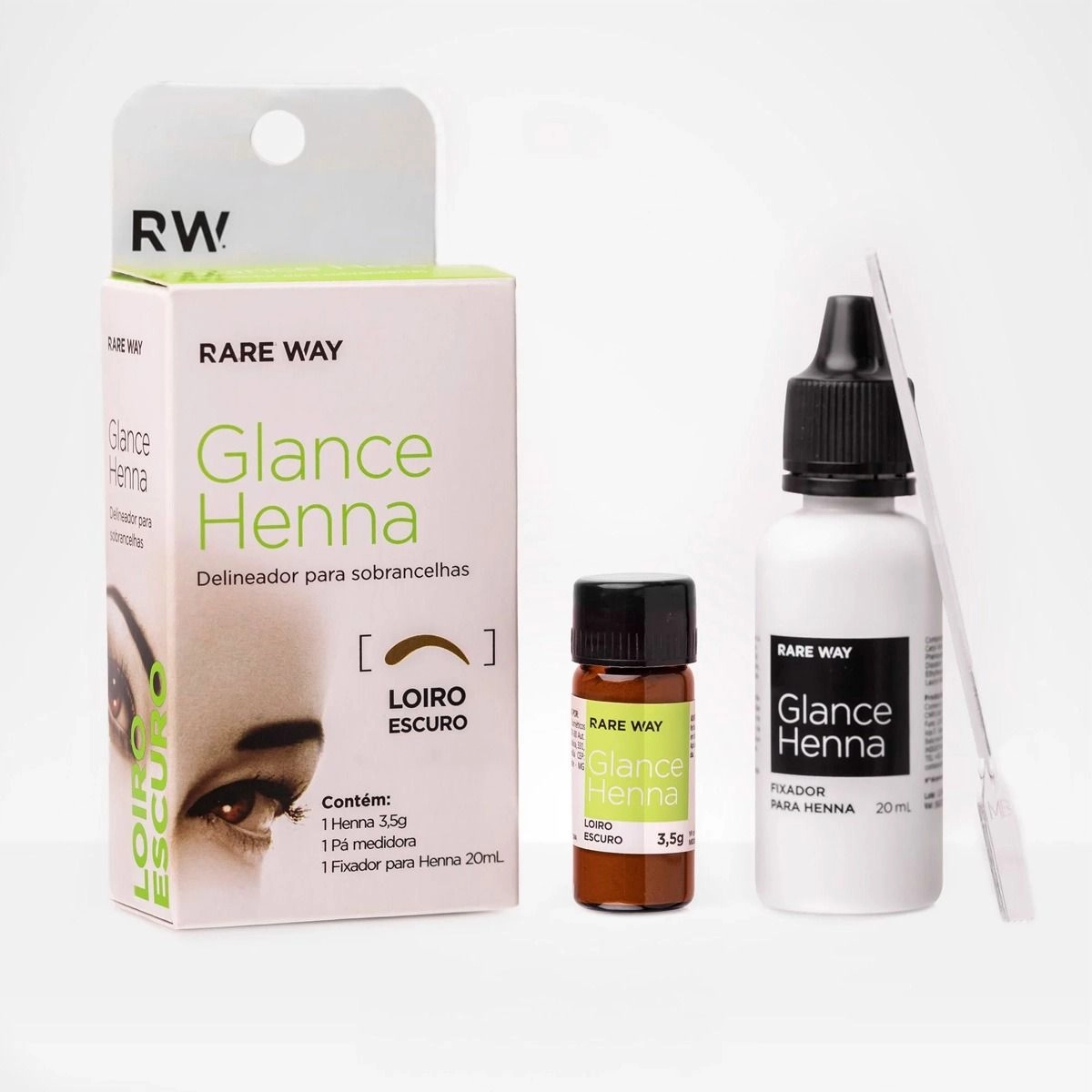 Kit Glance Henna 3,5g  Loiro Escuro Rare Way