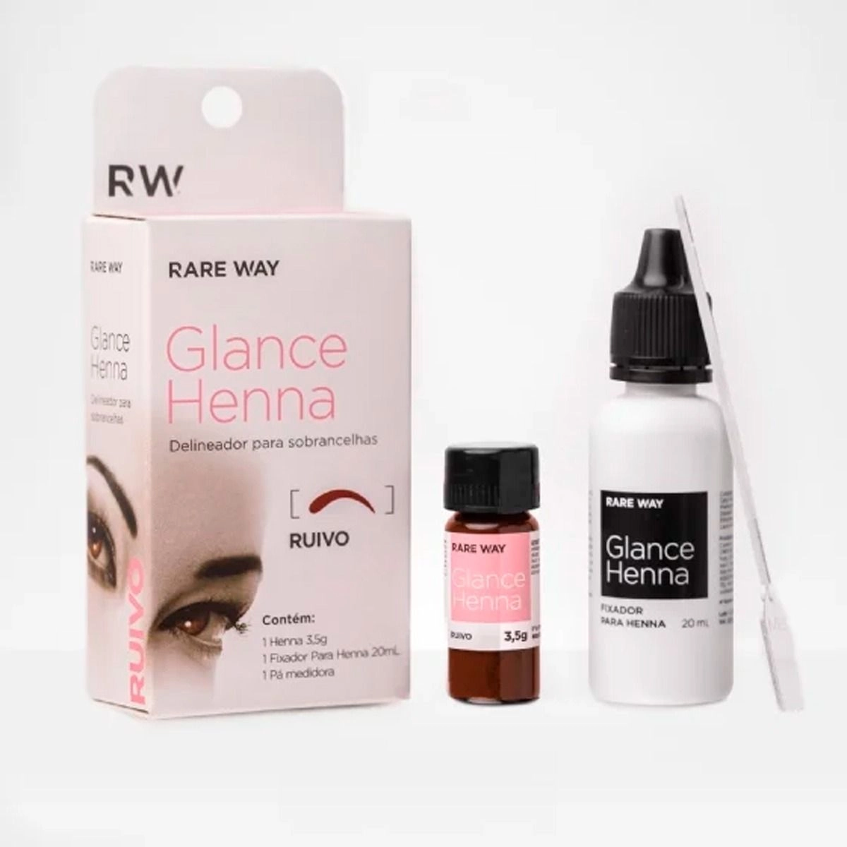Kit Glance Henna 3,5g Ruivo Rare Way