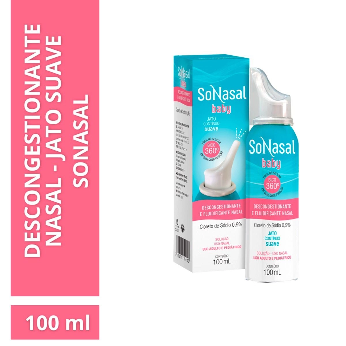 Descongestionante E Fluidificante Nasal Infantil Jato Suave 100ml Sonasal