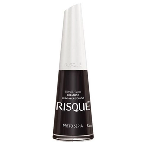 Esmalte Risqué Cremoso Preto Sépia 8 ML