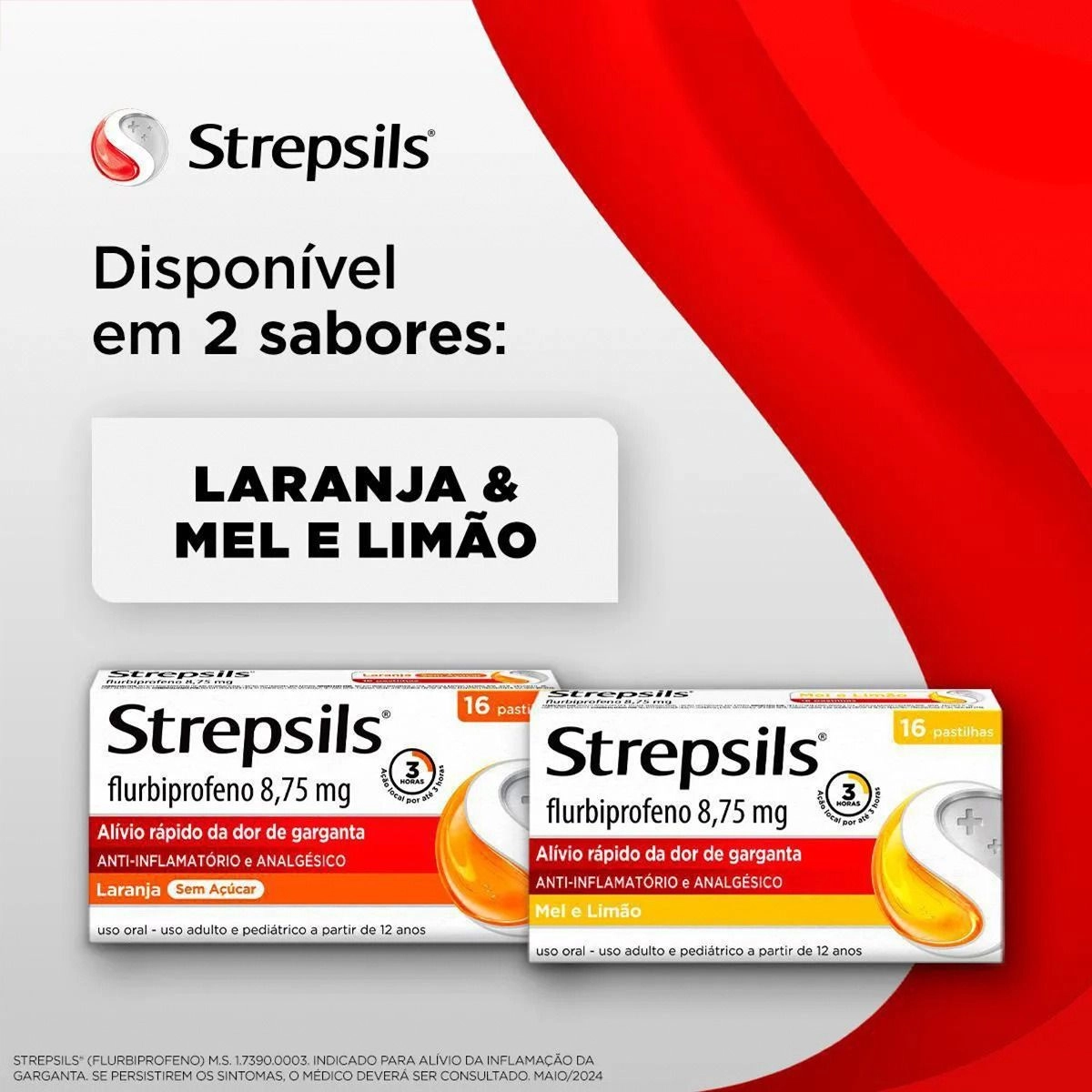Pastilhas Strepsils 8,75mg Mel E Limão 24 Unidades Reckitt Benckiser