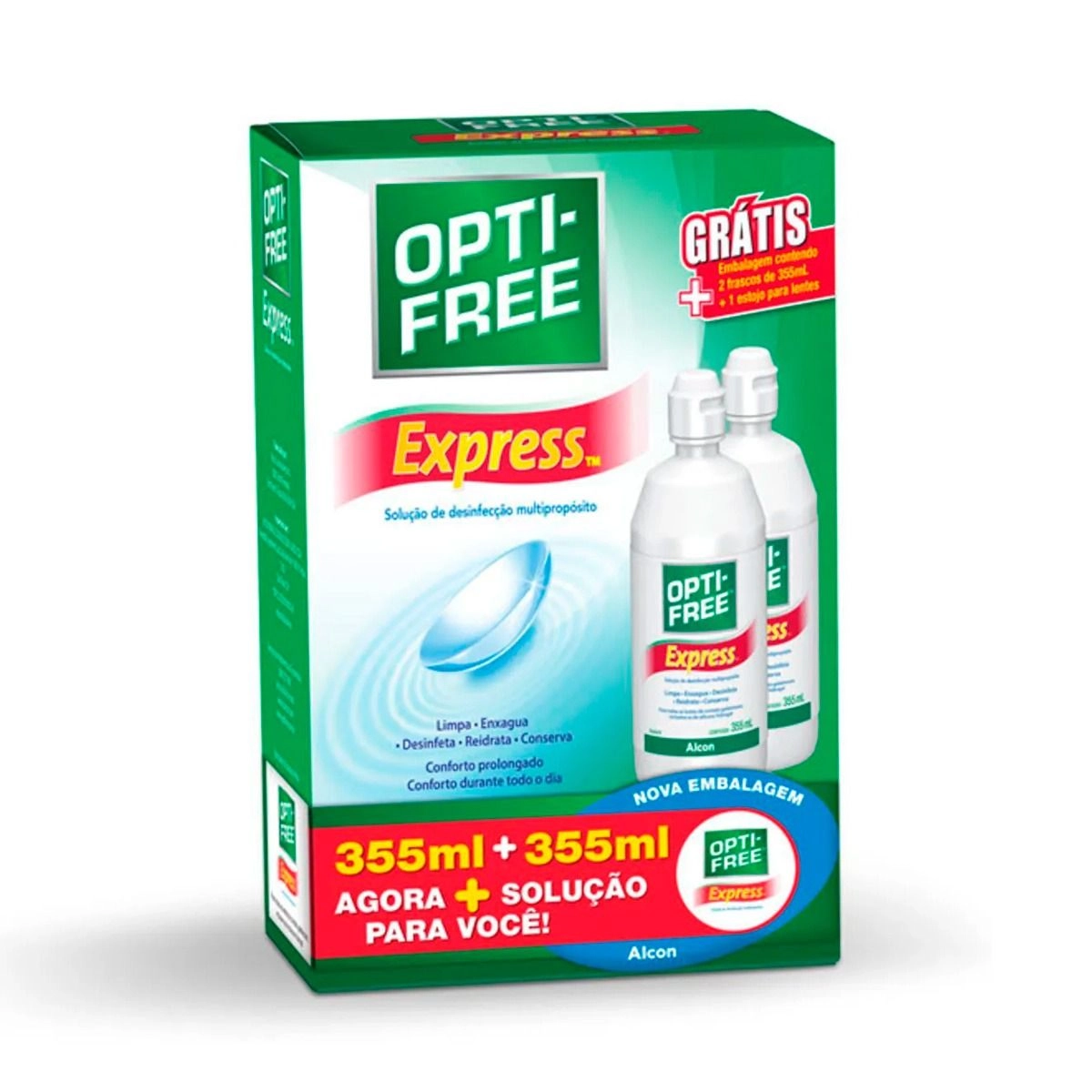 Kit Opti-Free Express 2 Frascos 355ml Cada Alcon