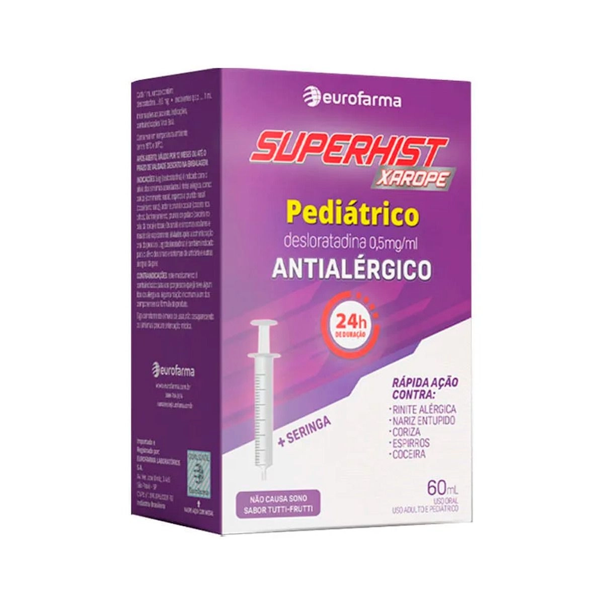 Superhist Xarope 0,5mg/ml 60ml Eurofarma