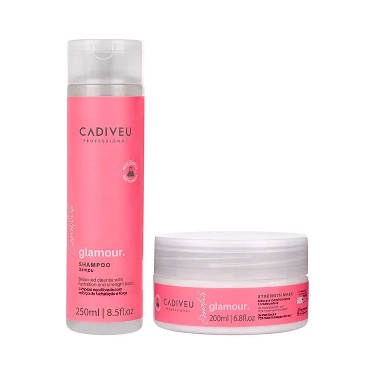 Kit Shampoo 250ml + Máscara 200ml Glamour Cadiveu