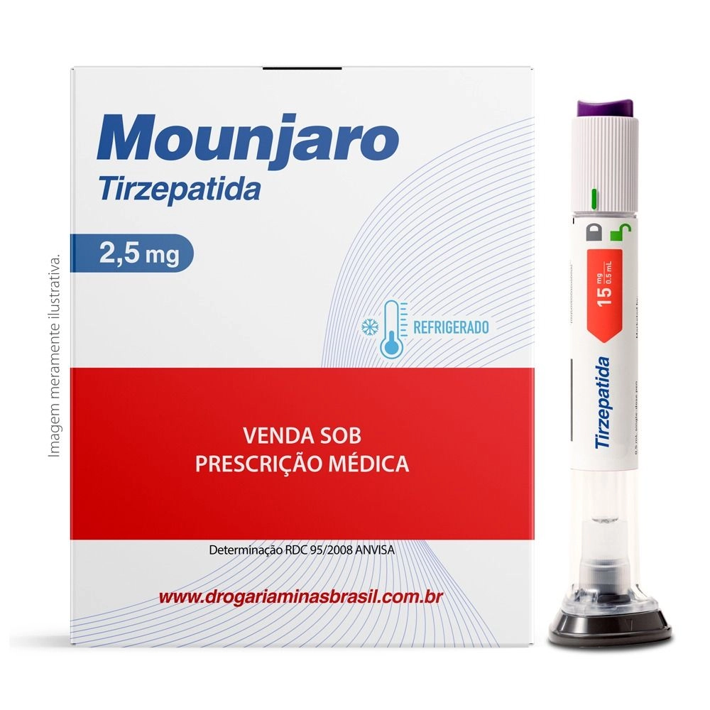 Mounjaro Tirzepatida 2,5mg/ml Solução Injetável 0,5ml + 4 Canetas Aplicadoras