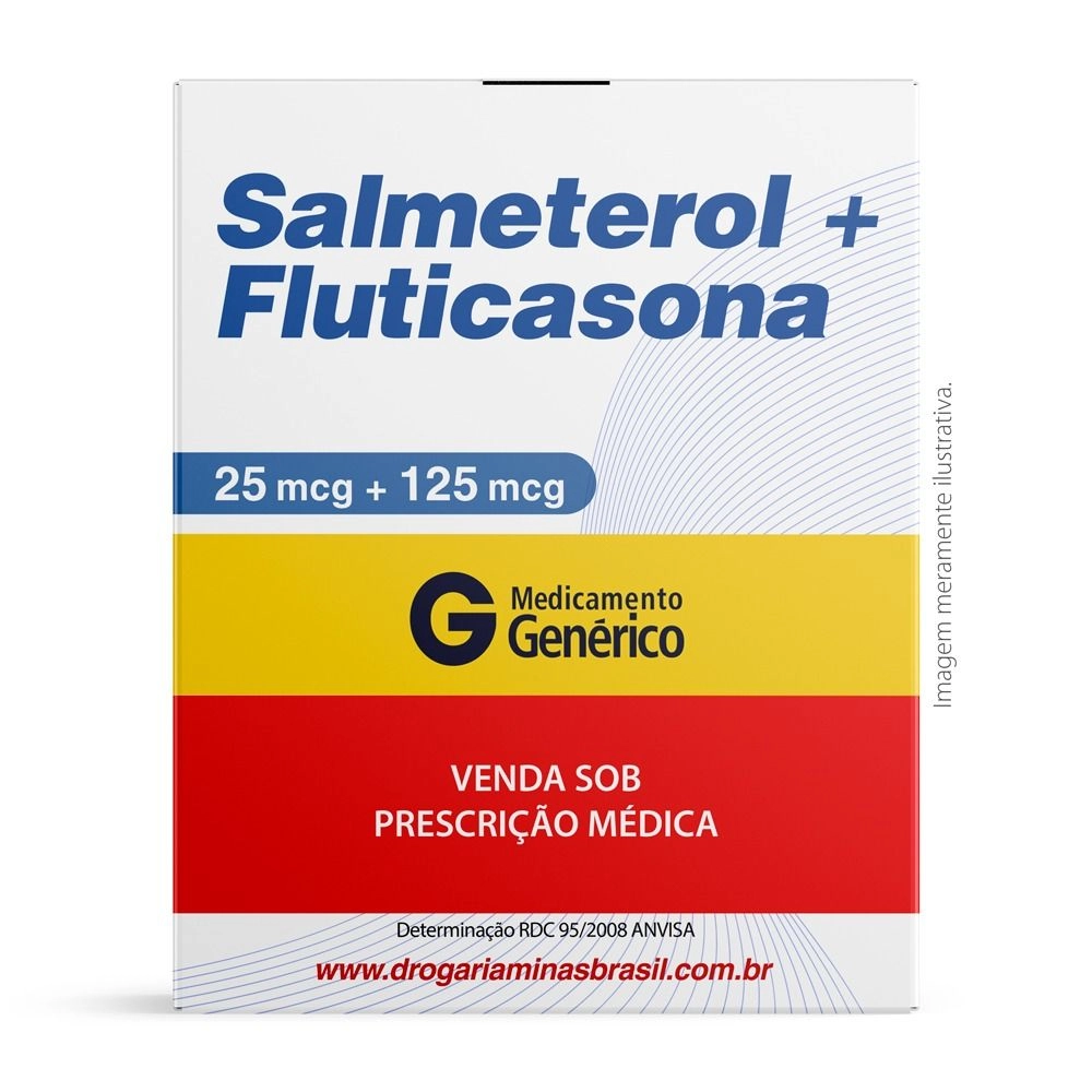 Salmeterol 25mcg + Fluticasona 125mcg 120 Doses Genérico Glenmark