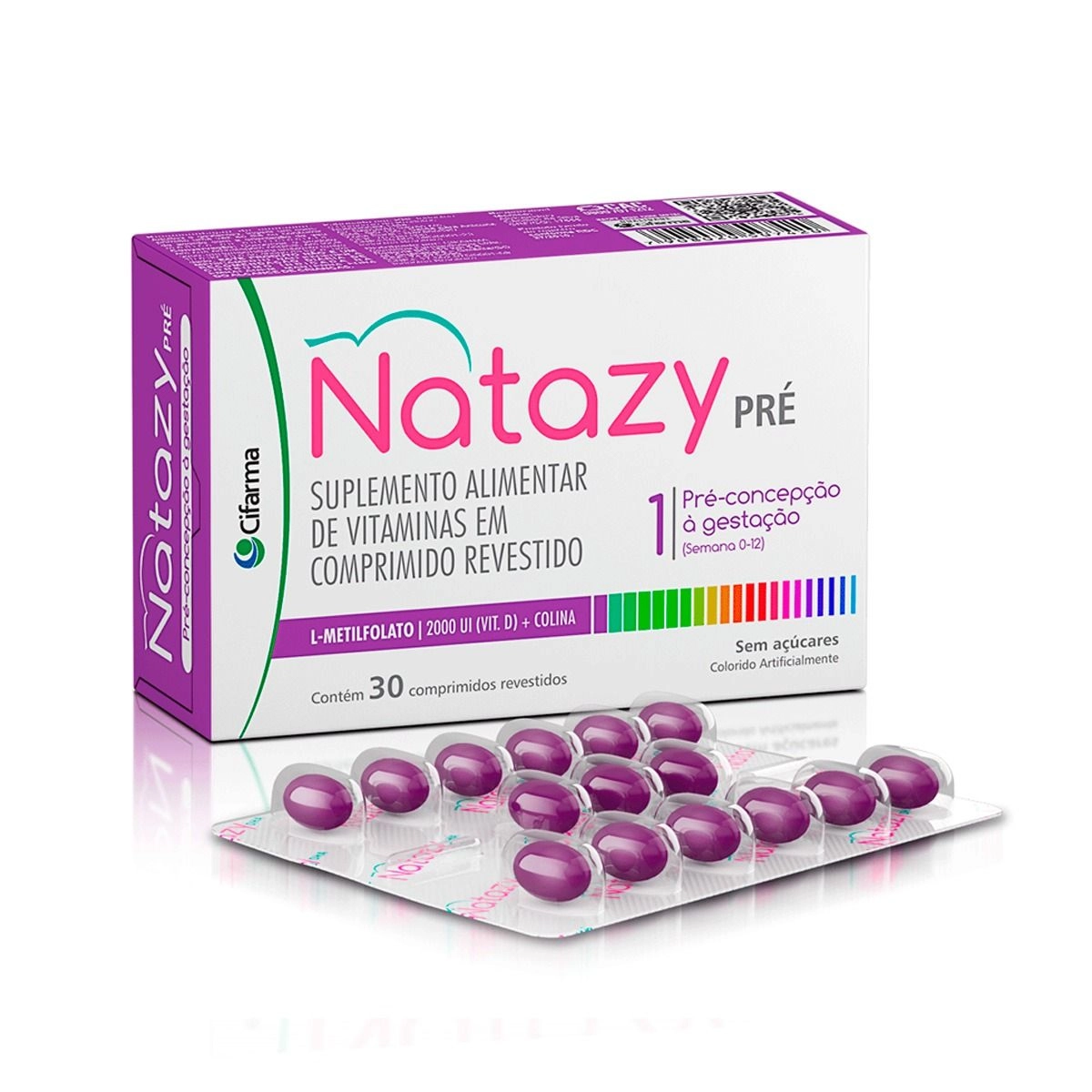 Suplemento Alimentar Natazy Pré 2000ui + Colina Cifarma - Drogaria
