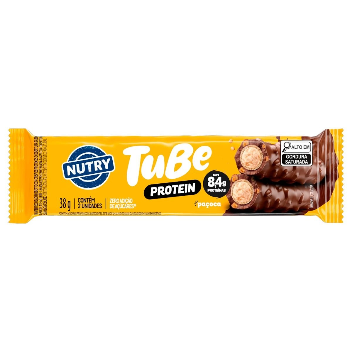 Barra De Proteína Tube Protein 38g Paçoca Nutry