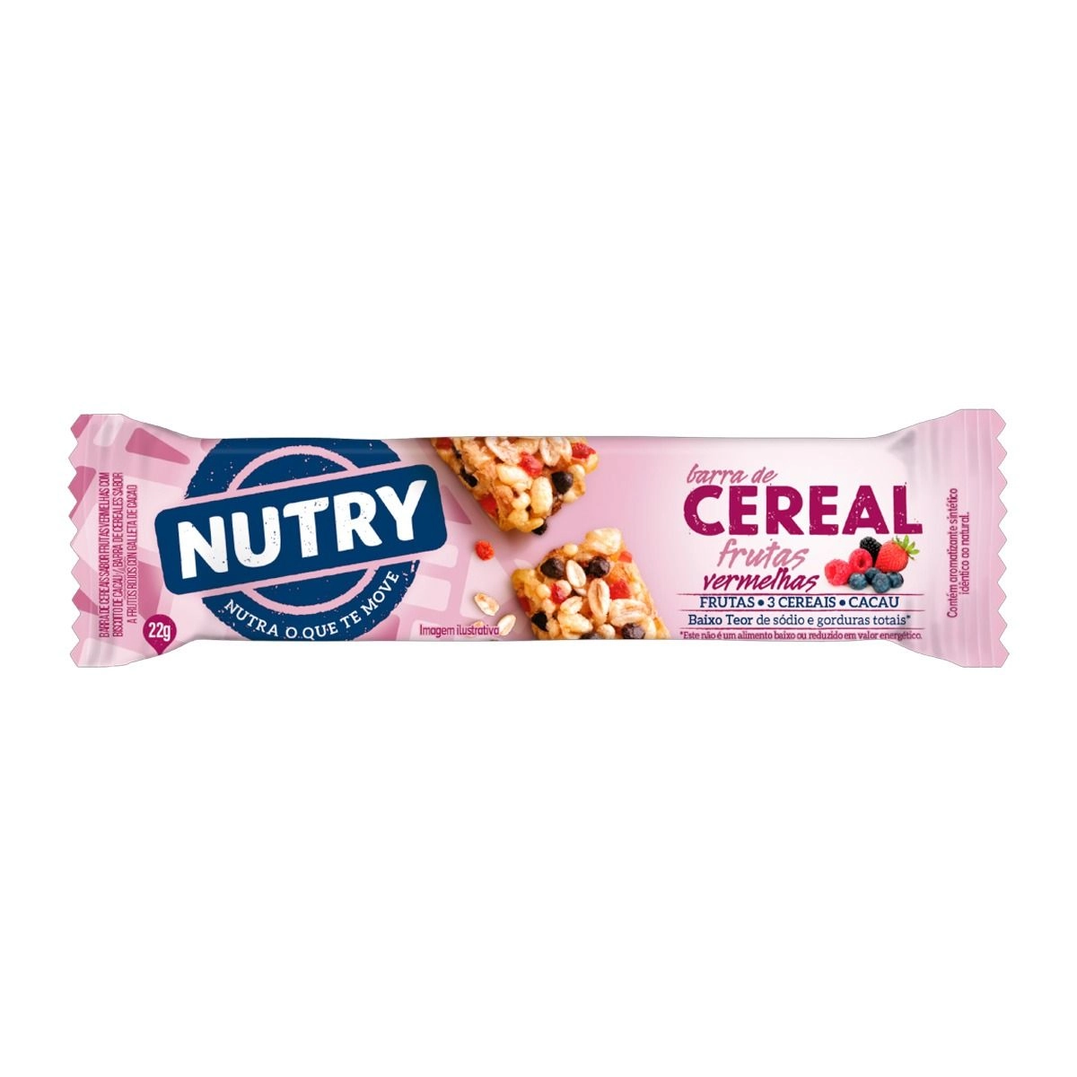 Barra De Cereal Frutas Vermelhas 22g Nutry