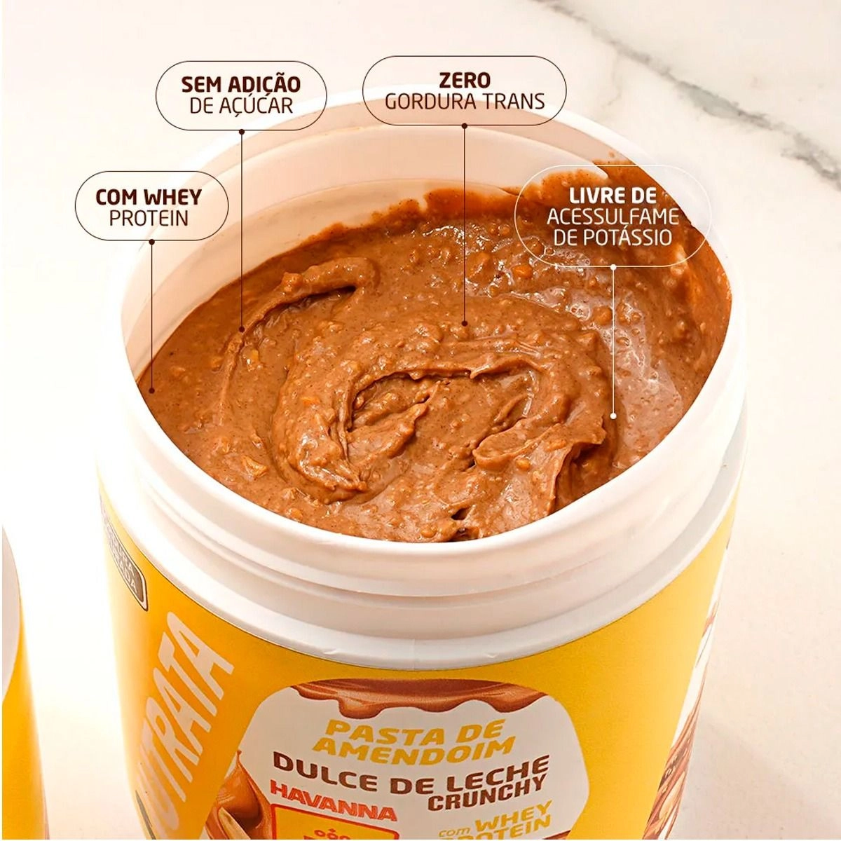 Pasta De Amendoim Nutrata Dulce De Leche Havanna 600g