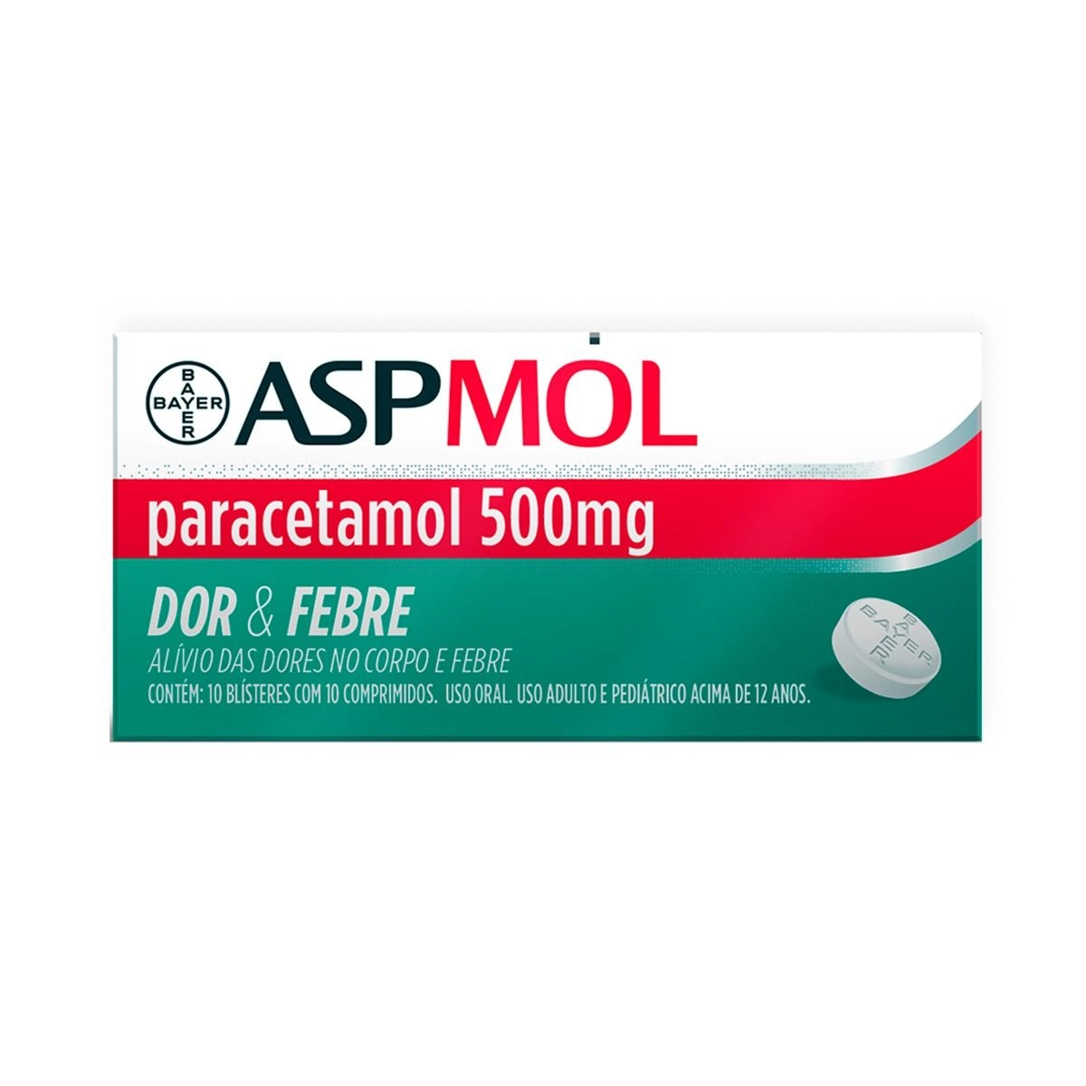 Aspmol 500mg 20 Comprimidos Bayer