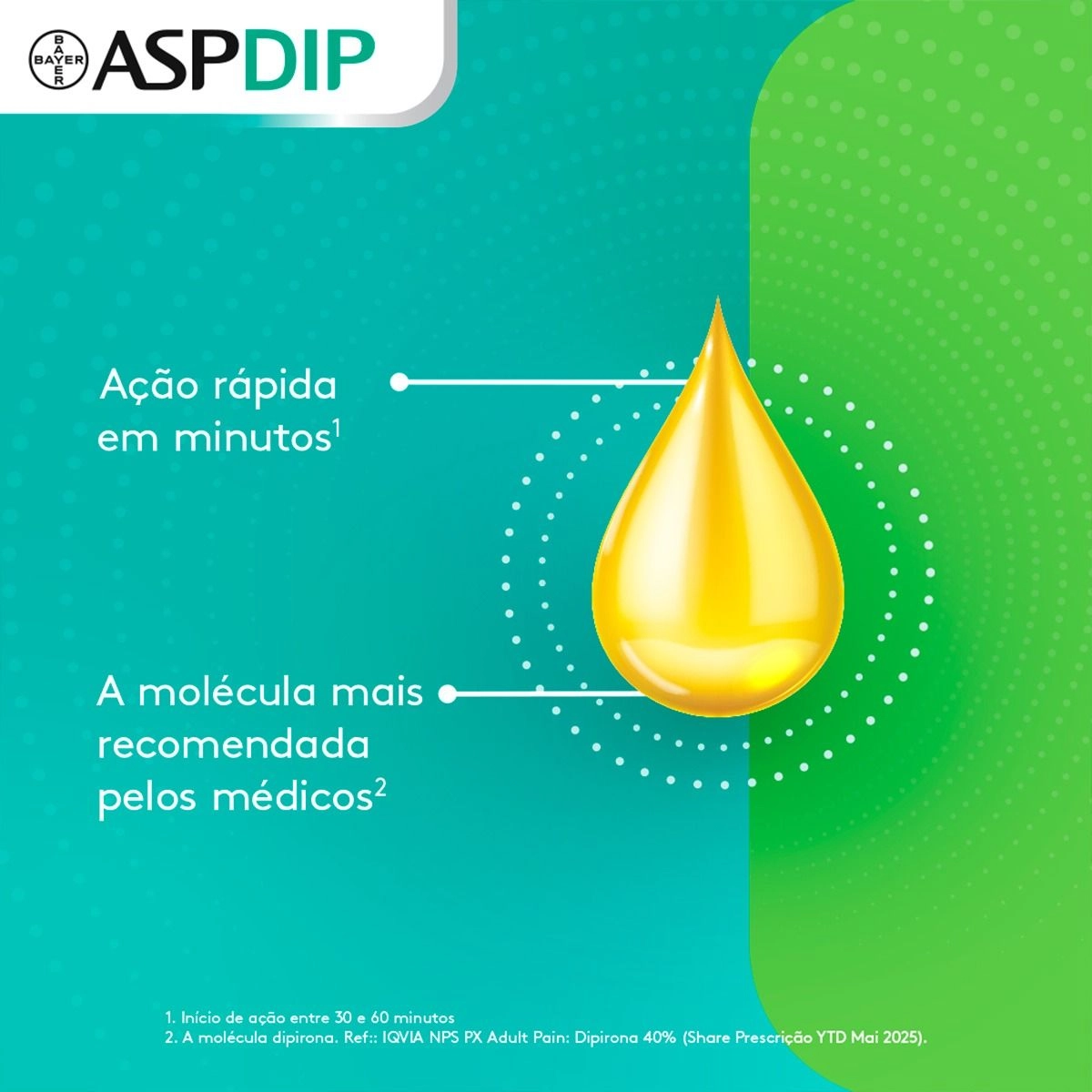 Aspdip 500mg/ml Gotas Abacaxi 20ml Bayer