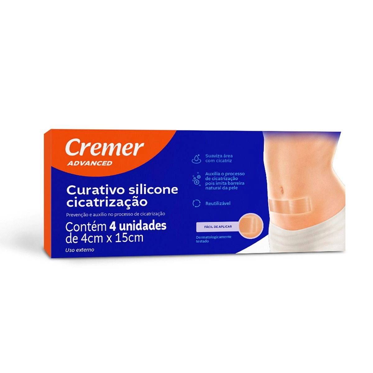 Curativo Cremer Advanced Silicone Cicatrização 4 Unidades