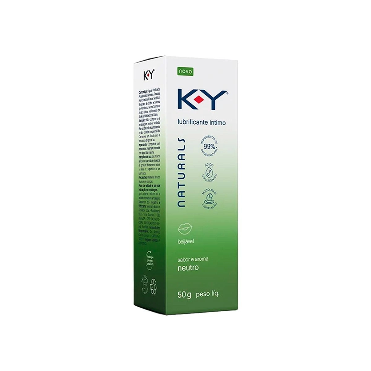 Lubrificante Íntimo Ky Naturals Neutro 50g - Drogaria Minas-Brasil