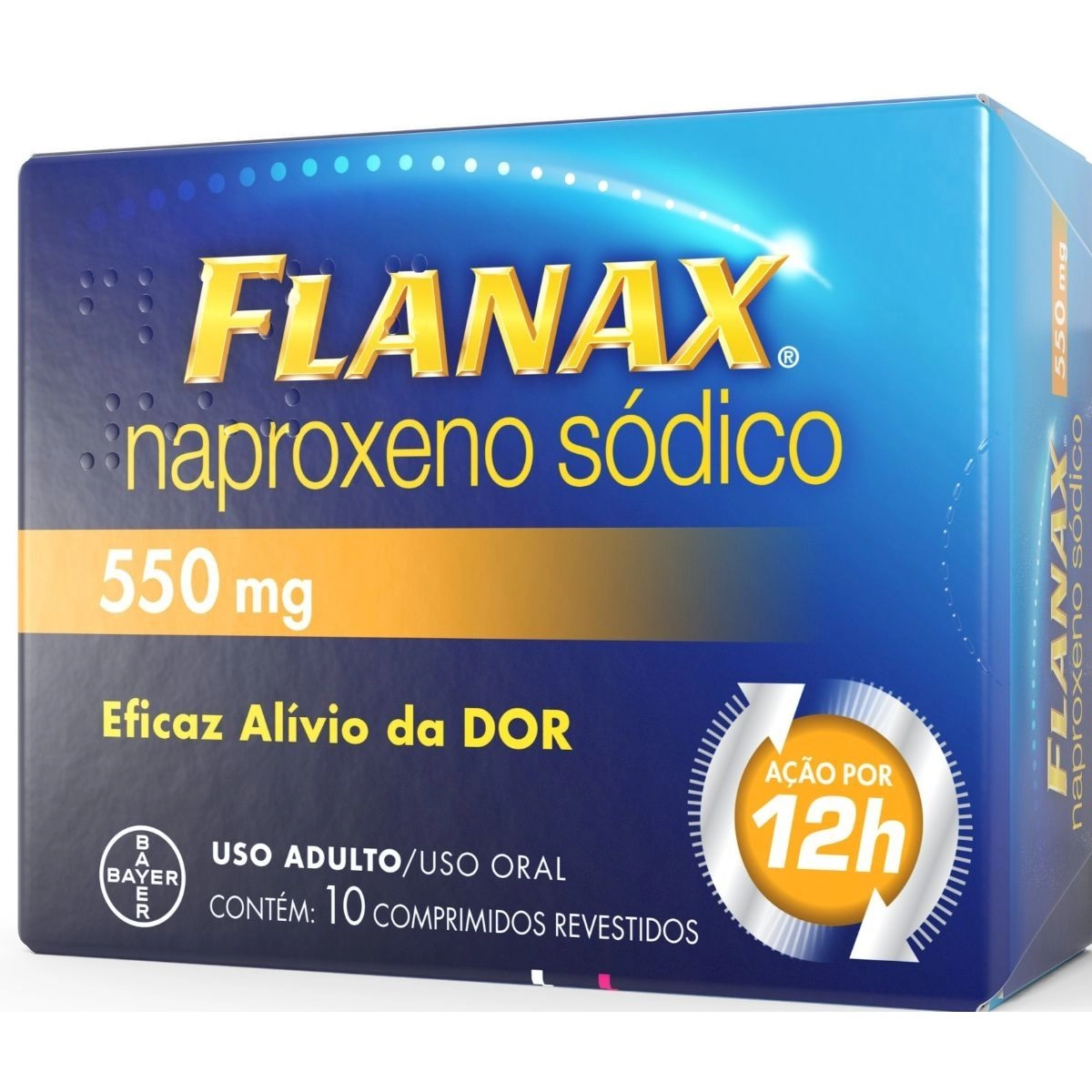 Analgésico Flanax 550mg com 10 Comprimidos Bayer