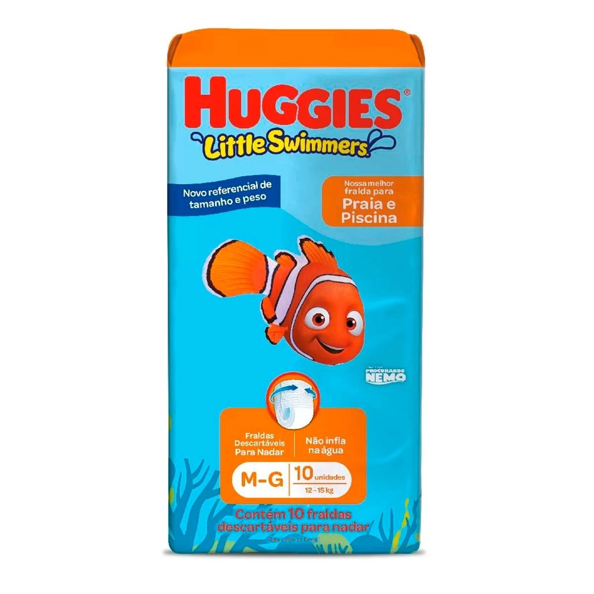 Fralda Descartável Little Swimmers Para Praia E Piscina Tamanho M-G Com 10 Unidades Huggies