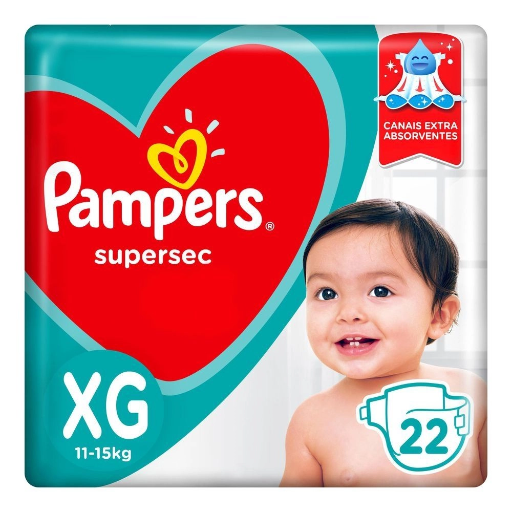 Fralda Pampers Supersec XG Com 22 Unidades