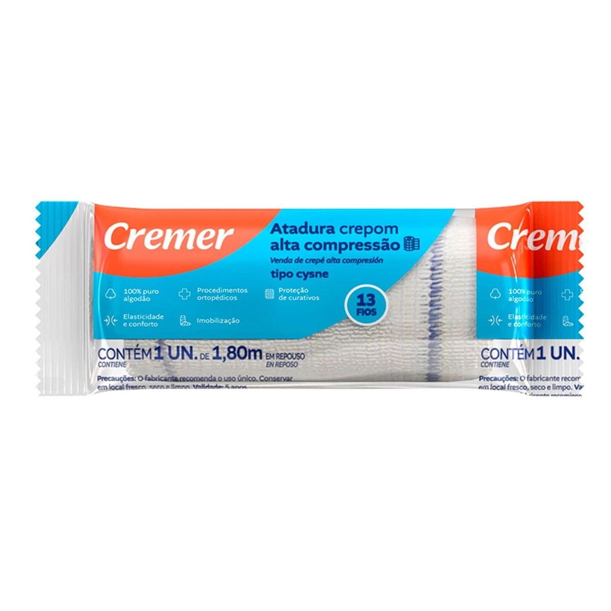 Atadura Crepom Cysne Cremer 10Cmx1,8M Com 01 Unidade