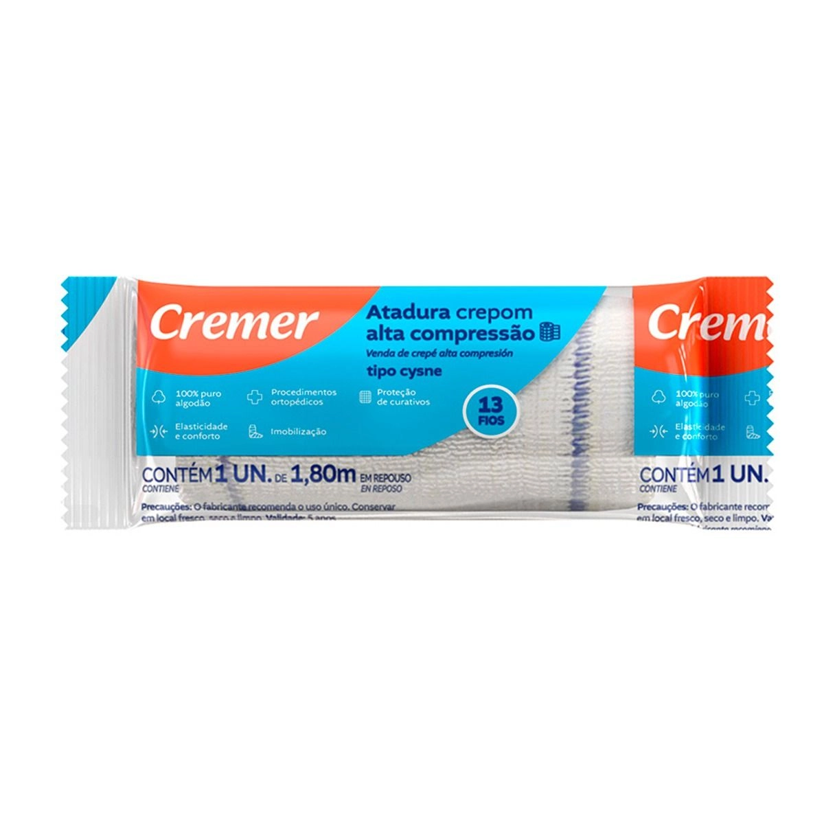 Atadura Crepom Cysne Cremer 6CM X 1,80 M C/ 01 Unidade