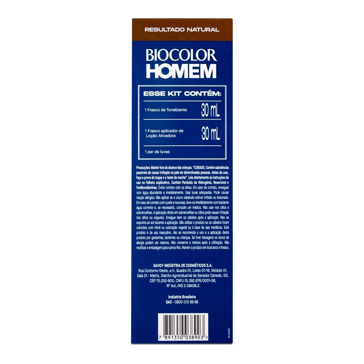 Biocolor Homem Tonalizante de Cabelo Masculino Bozzano Castanho Médio