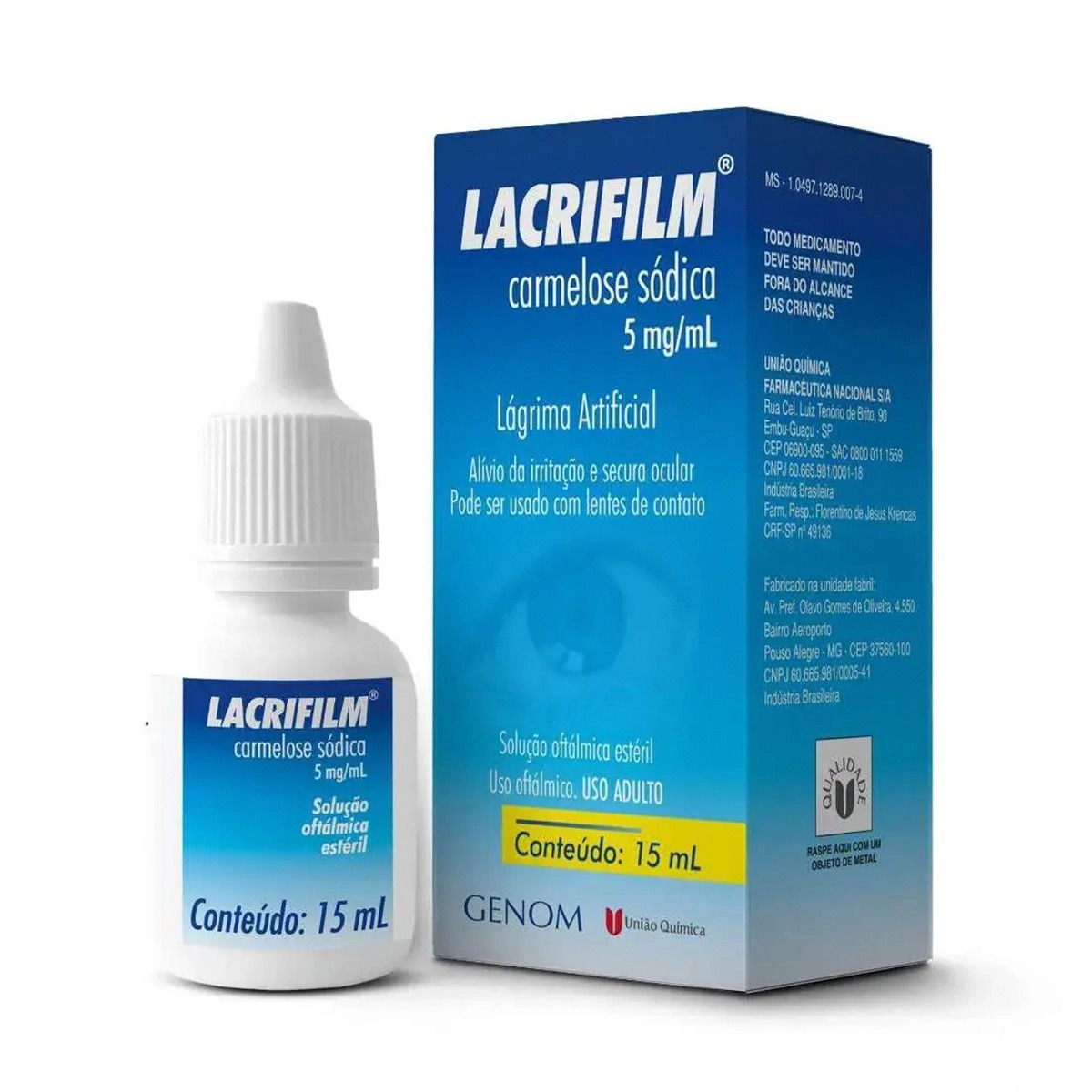 Lacrifilm 5mg/ml Solução Oftálmica 15ml