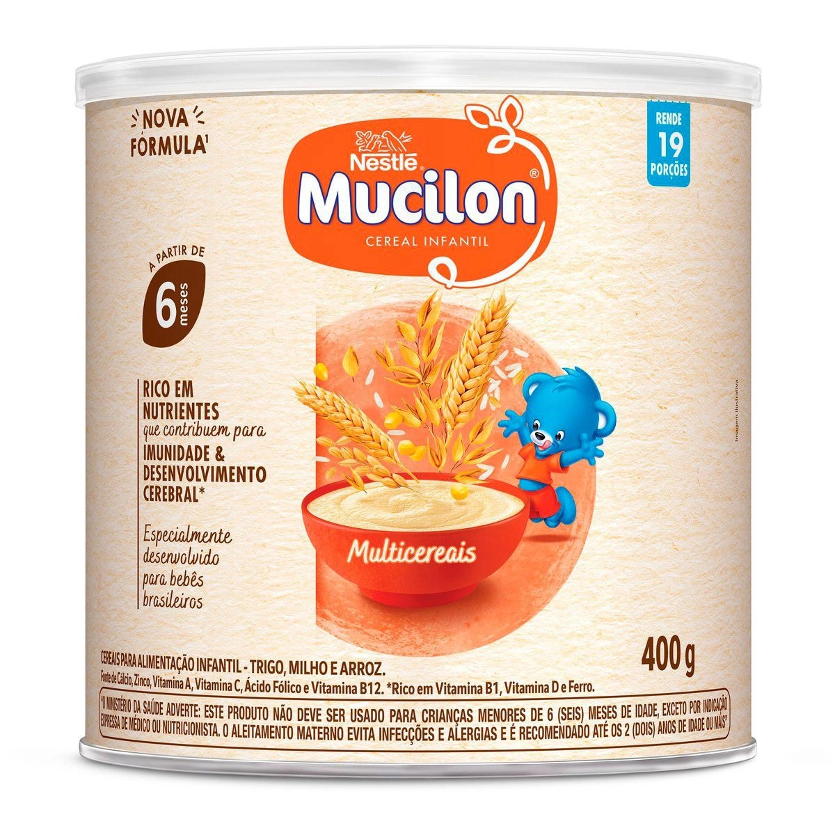 Cereal Infantil Mucilon Multicereais 400G Drogaria Minas Brasil 