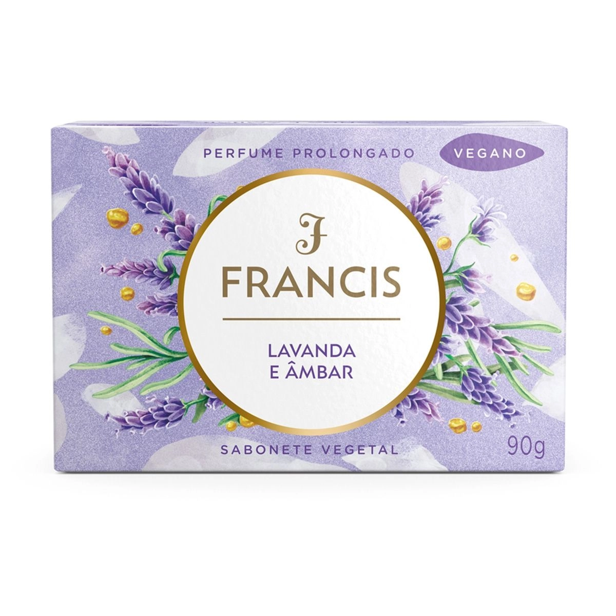 Sabonete Vegetal Em Barra Lavanda e Âmbar Francis 90g
