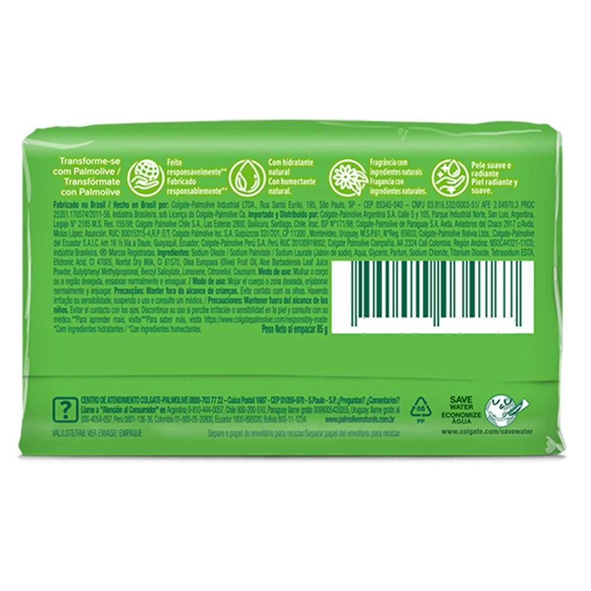 Sabonete Naturals Hidratação Saudável Aloe e Oliva 85g Palmolive